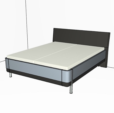 Multibed hulsta 160 x 200, iceblauw, lak grijs, furnplan kopen